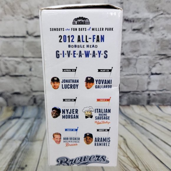 Milwaukee Brewers Jonathan Lucroy Collectible Bobble Head Figure 2012 MLB - Picture 8 of 9